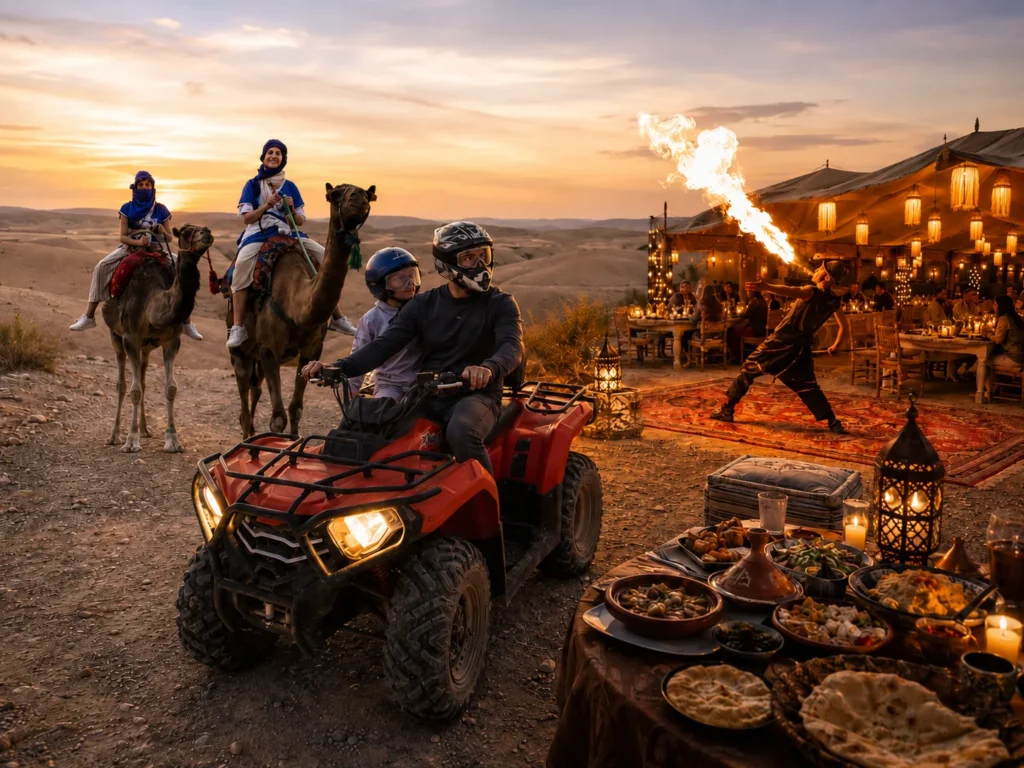 Agafay Quad + Camel + Dinner Show