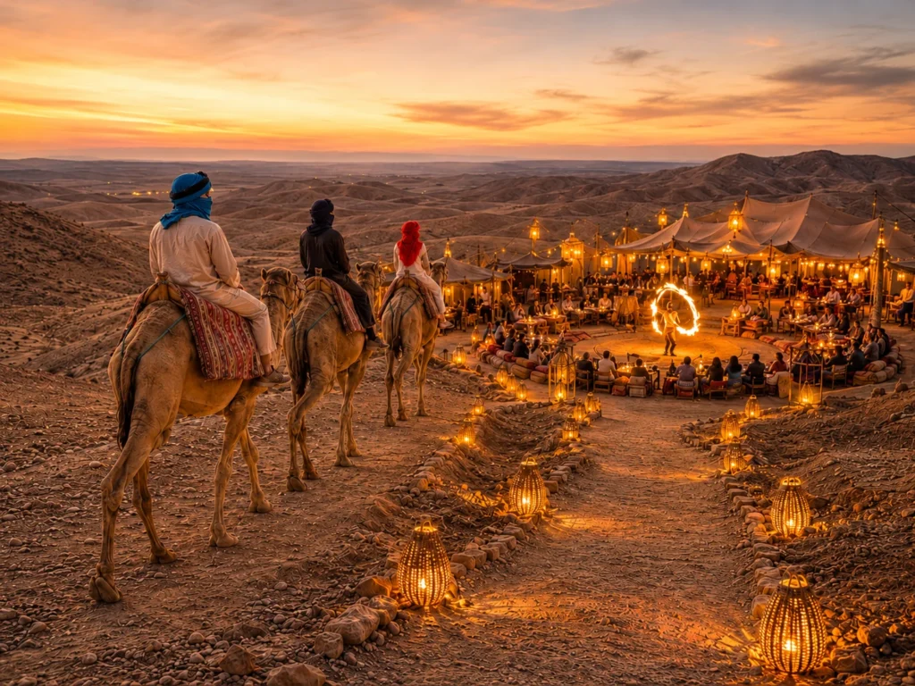 Agafay Desert Camel Ride & Dinner Show